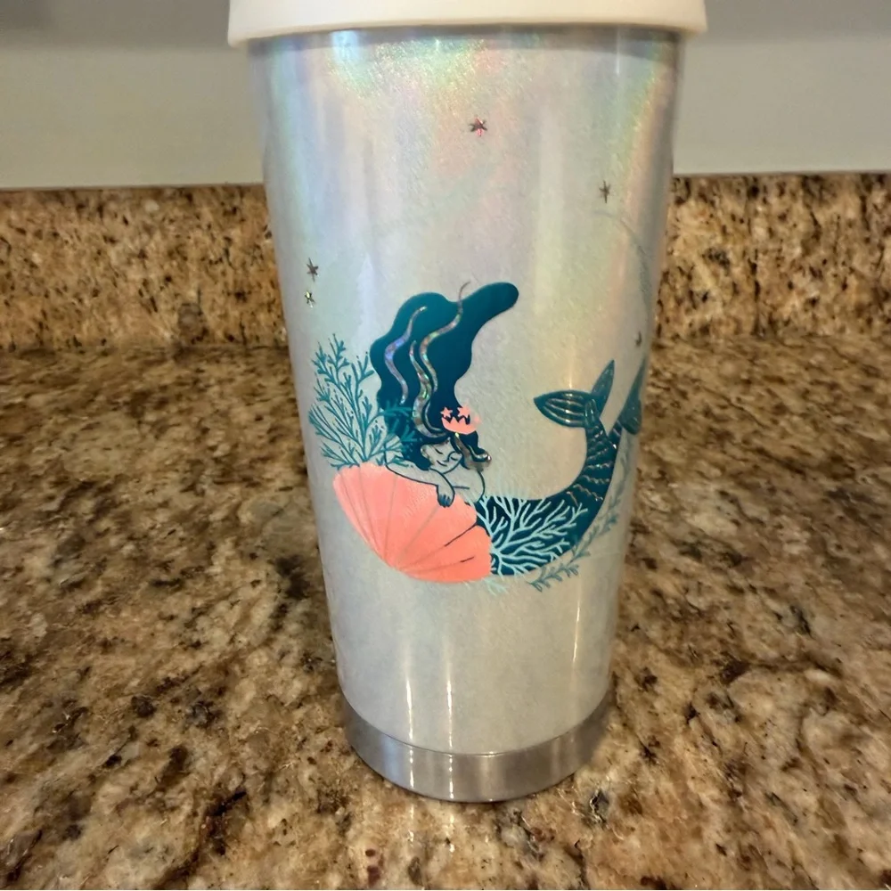 NWT Starbucks Japan Hologram Siren Mermaid Anniversary Steel To Go Cup Tumbler